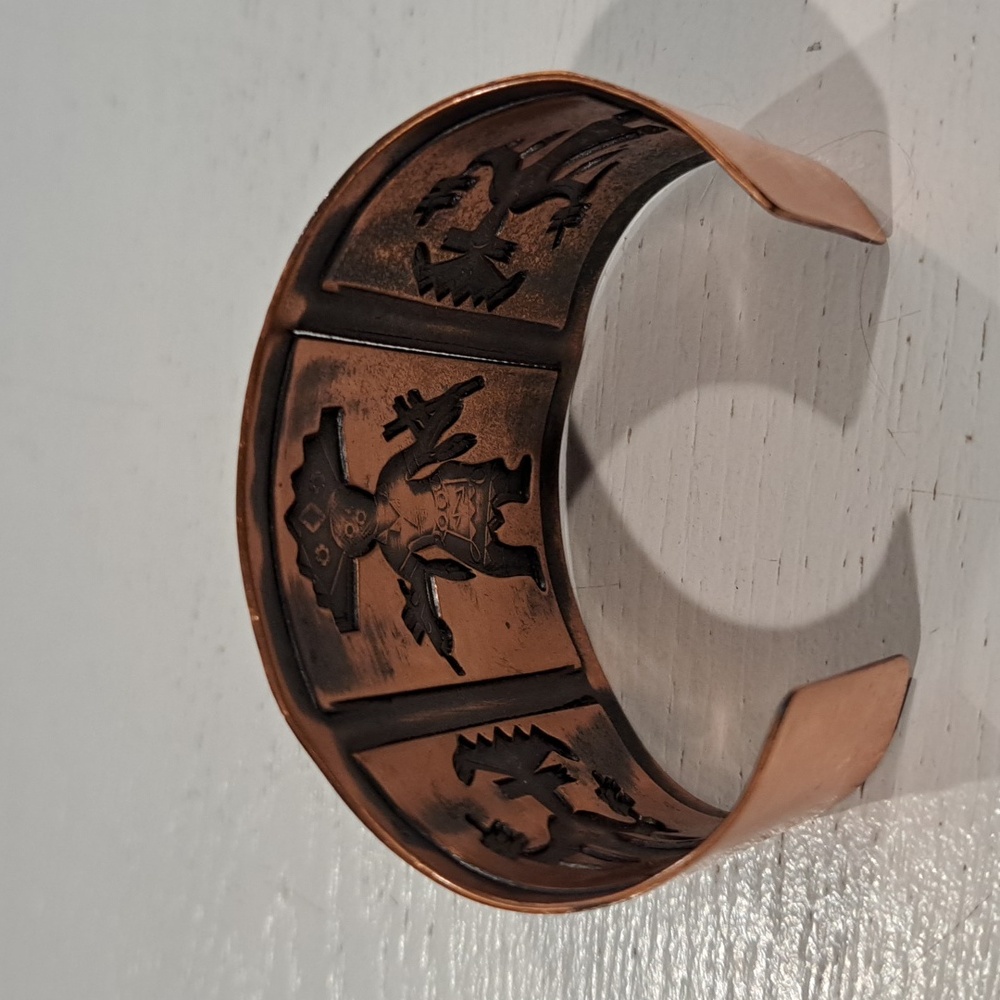 Vintage solid copper bracelet - Picture 4 of 5